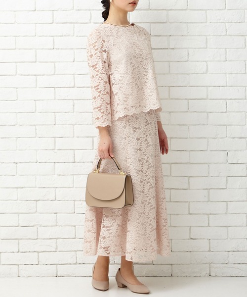 AIMER（エメ）の「ノーカラーレースブラウス（シャツ/ブラウス・レディース・ネイビー/モカ/ラベンダー/ピンクベージュ・MEDIUM/LARGE）」の10枚目の写真