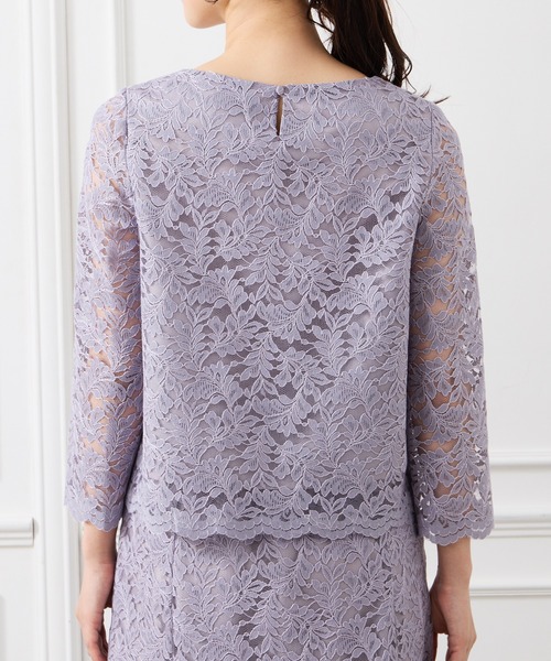 AIMER（エメ）の「ノーカラーレースブラウス（シャツ/ブラウス・レディース・ネイビー/モカ/ラベンダー/ピンクベージュ・MEDIUM/LARGE）」の20枚目の写真