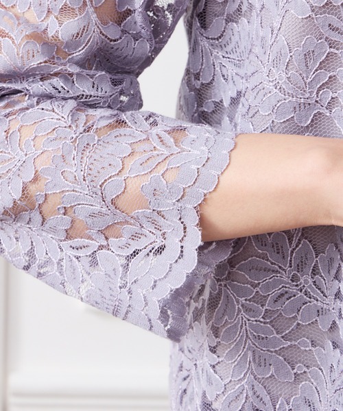 AIMER（エメ）の「ノーカラーレースブラウス（シャツ/ブラウス・レディース・ネイビー/モカ/ラベンダー/ピンクベージュ・MEDIUM/LARGE）」の22枚目の写真