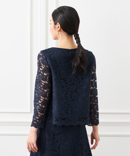 AIMER（エメ）の「ノーカラーレースブラウス（シャツ/ブラウス・レディース・ネイビー/モカ/ラベンダー/ピンクベージュ・MEDIUM/LARGE）」の14枚目の写真