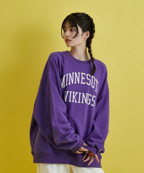 re_k by JUNRED（レクバイジュンレッド）の「re_k by JUNRED / NFLバルーンBIGクルーネックスウェット（スウェット・メンズ・パープル/グレー/モスグリーン/レッド系その他2・S/M/L）」の7枚目の写真