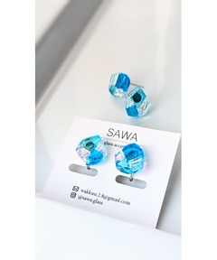 Swarovski Millenia ドロップピアス ブルー 新品未使用箱あり Millenia ドロップピアス, オクタゴンカット、カラー