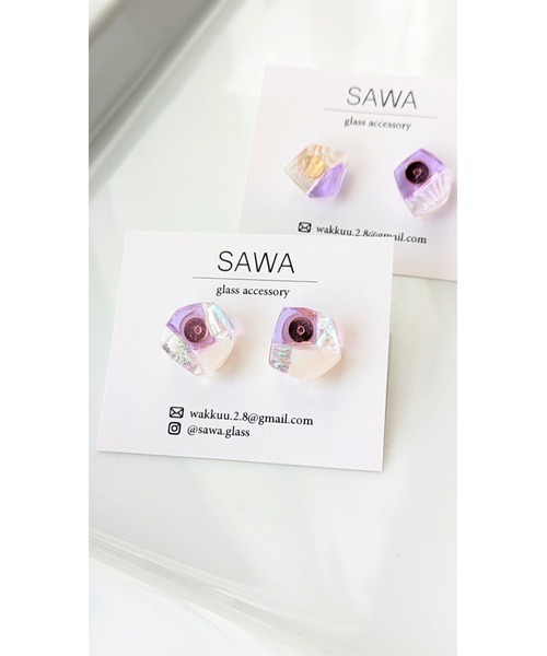 tone(トーン)の「【sawa】多角形イヤリング(台形)(MA)(イヤリング・レディース・パープル系その他/ラベンダー/ブルー系その他・FREE)」の20枚目の写真