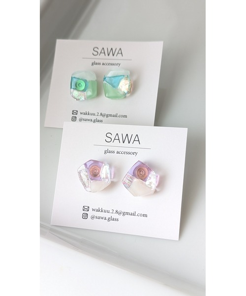 tone(トーン)の「【sawa】多角形イヤリング(台形)(MA)(イヤリング・レディース・パープル系その他/ラベンダー/ブルー系その他・FREE)」の22枚目の写真