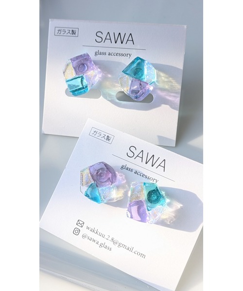 tone(トーン)の「【sawa】多角形イヤリング(台形)(MA)(イヤリング・レディース・パープル系その他/ラベンダー/ブルー系その他・FREE)」の11枚目の写真