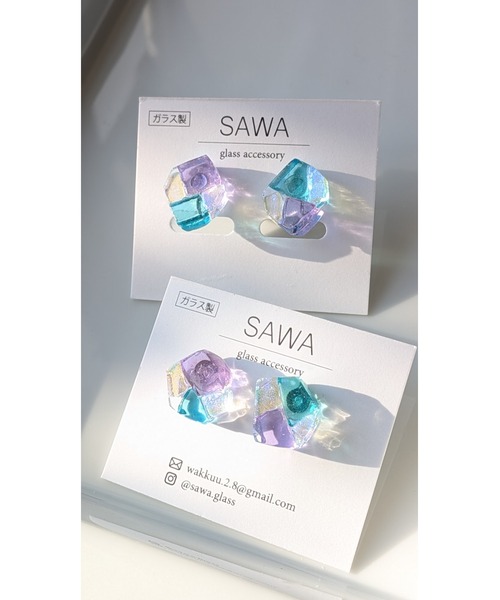 tone(トーン)の「【sawa】多角形イヤリング(台形)(MA)(イヤリング・レディース・パープル系その他/ラベンダー/ブルー系その他・FREE)」の8枚目の写真