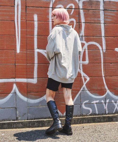 WEGO（ウィゴー）の「WEGO/スタンダードハーフジップスウェット（スウェット・メンズ・ブラック/グレー系その他/ホワイト・LARGE/MEDIUM）」の21枚目の写真