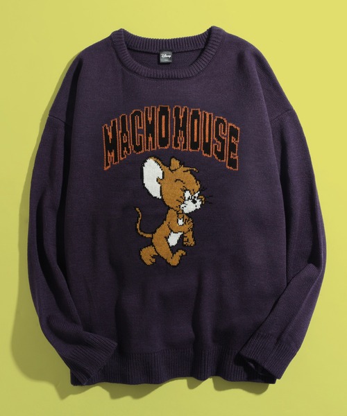 Tom&Jerry(トムアンドジェリー)の「【Tom & Jerry/トム & ジェリー】変顔ジャガードクルーニット/セーター/CORPUS TOKYO別注(ニット/セーター・メンズ・スミクロ/パープル系その他/グリーン系その他/ベージュ系その他/ブラック系その他/クリーム/グリーン/パープル・LL/M/L)」の15枚目の写真