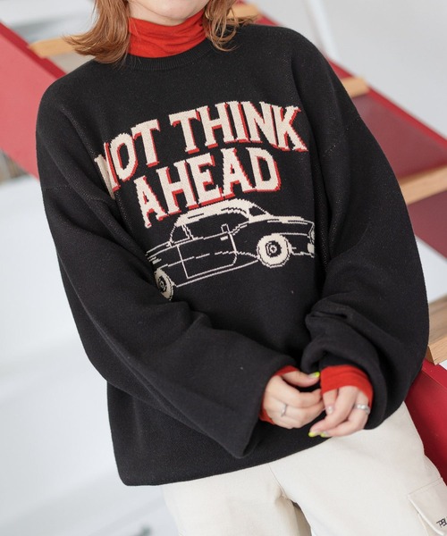 PBLIM（ページボーイリム）の「PAGEBOYLIM/クラシックカーニット（ニット/セーター・レディース・ブラック/グレー/マスタード・FREE）」の22枚目の写真