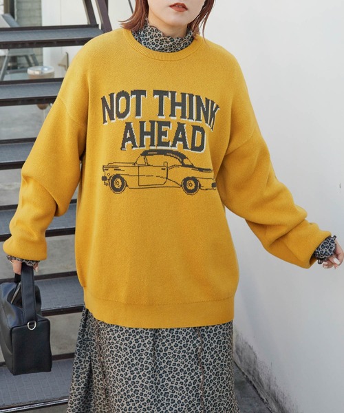 PBLIM（ページボーイリム）の「PAGEBOYLIM/クラシックカーニット（ニット/セーター・レディース・ブラック/グレー/マスタード・FREE）」の12枚目の写真