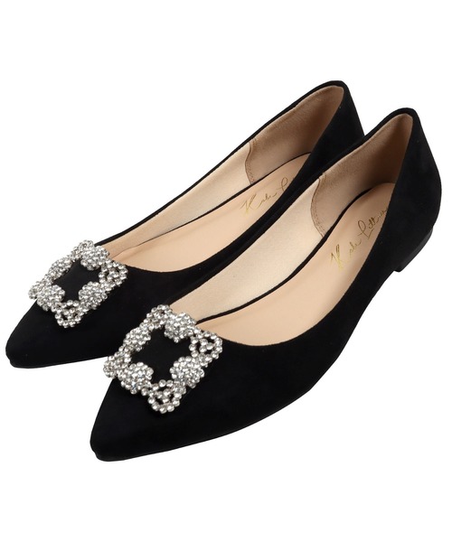 KOBE LETTUCE（コウベレタス）の「ビジューフラットポインテッドトゥパンプス（パンプス・レディース・ブラック/グレー系/ピンクベージュ/ネイビー/ホワイト系その他/ブラック系その他/ブラック系その他2/ホワイト/ブラック系その他3/ネイビー系/ベージュ系/シルバー系/ブラウン系/ブラウン系1/ブラック系その他4/ブルー系・M/L/LL/S/SS/3L）」の20枚目の写真