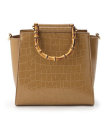 A/C DESIGN BY ALPHA CUBIC（エーシーデザインバイアルファキュービック）の「バンブーハンドルクロコバッグ（トートバッグ）」