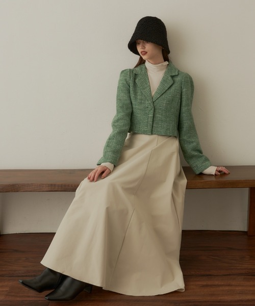 VANNIE U（ヴァニーユー）の「ハイウエストボリュームスカート（スカート・レディース・ブラック/アイボリー/ベージュ・FREE）」の13枚目の写真