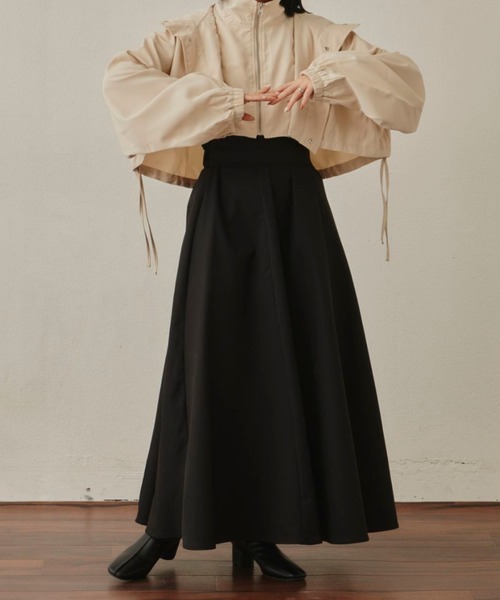 VANNIE U（ヴァニーユー）の「ハイウエストボリュームスカート（スカート・レディース・ブラック/アイボリー/ベージュ・FREE）」の11枚目の写真
