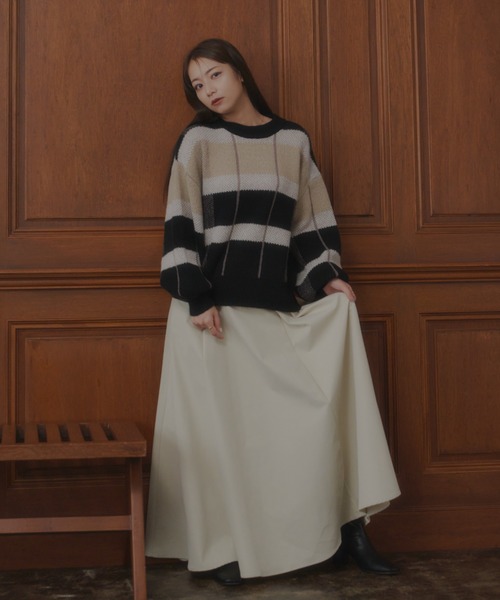 VANNIE U（ヴァニーユー）の「ハイウエストボリュームスカート（スカート・レディース・ブラック/アイボリー/ベージュ・FREE）」の17枚目の写真