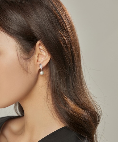 DRESS PLUS（ドレスプラス）の「ピアス アクセサリー パーティーピアス レディース 結婚式（ピアス（両耳用）・レディース・ホワイト・フリー）」の8枚目の写真