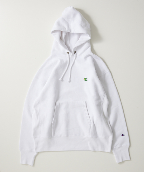 Champion(チャンピオン)の「【CHAMPION / チャンピオン】別注リバースウィーブ パーカー(パーカー・メンズ・ホワイト/グレー/アイボリー/ブラック・MEDIUM/LARGE/X-LARGE)」の17枚目の写真