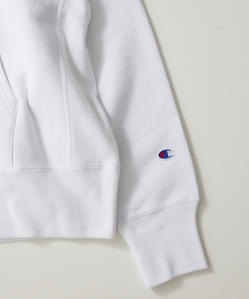 Champion(チャンピオン)の「【CHAMPION / チャンピオン】別注リバースウィーブ パーカー(パーカー・メンズ・ホワイト/グレー/アイボリー/ブラック・MEDIUM/LARGE/X-LARGE)」の18枚目の写真