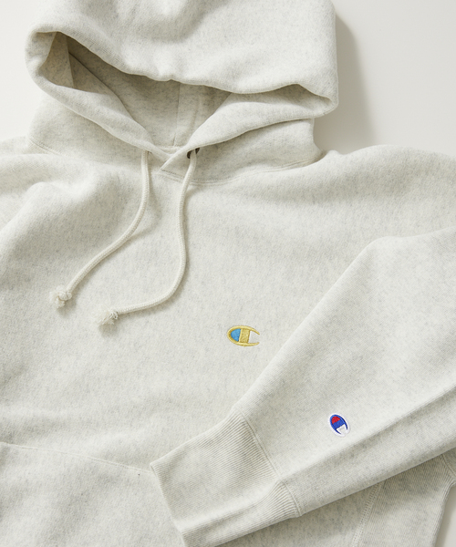 Champion(チャンピオン)の「【CHAMPION / チャンピオン】別注リバースウィーブ パーカー(パーカー・メンズ・ホワイト/グレー/アイボリー/ブラック・MEDIUM/LARGE/X-LARGE)」の19枚目の写真