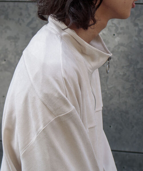 GLOSTER（グロスター）の「【GLOSTER/グロスター】フェイクスエード ハーフジッププルオーバー ドロップショルダー リング（Tシャツ/カットソー・メンズ・ダークブラウン/チャコールグレー/キャメル・L/S/M）」の19枚目の写真