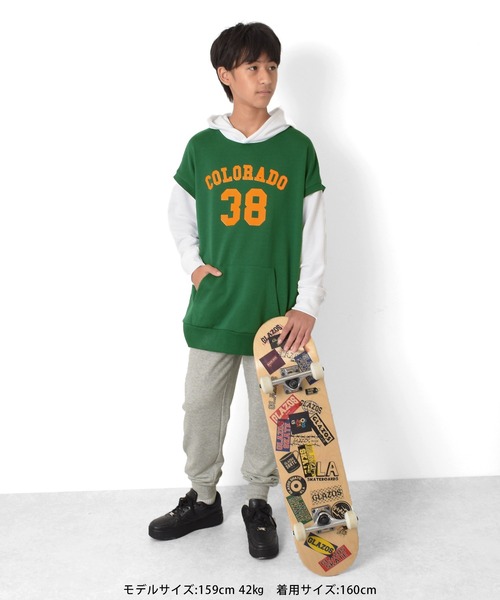 GLAZOS（グラソス）の「スウェットパンツ【セットアップ対応】（スウェットパンツ・キッズ・グレー/ライトベージュ/ブラック/カーキ・140cm/160cm/170cm/150cm）」の5枚目の写真