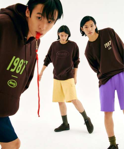 87mm(87mm)の「【87MM / Mmlg】19MG HOOD / パルチムエムエム Mmlg 19MG フロントロゴ フーディー(パーカー・レディース・ブラウン/ネイビー/ナチュラル/グレー/ブラック/ブルー・MEDIUM/LARGE/SMALL)」の7枚目の写真