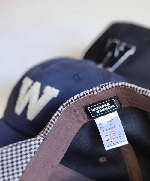 WONDER WONDER（ワンダーワンダー）の「「W」サガラ刺繍ロゴCAP/ ワロタwキャップ（キャップ・メンズ・ブラウン系その他/ネイビー/ブラック・FREE）」の16枚目の写真