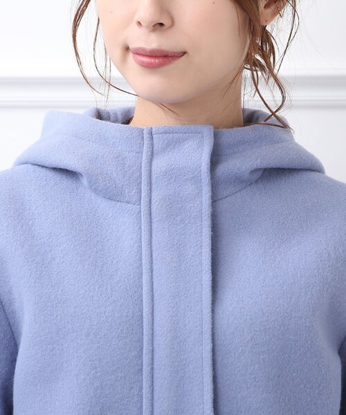 DRESKIP(ドレスキップ)の「◆【着ぶくれ知らず】ウール調フードショートコート(その他アウター・レディース・キャメル/ライトブルー/ブラック・02/03/04)」の7枚目の写真