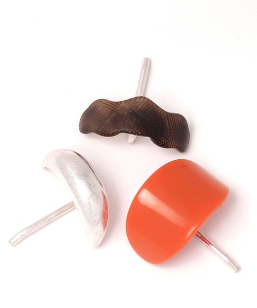 niko and...（ニコアンド）の「ヘアカフコンビ3個セット（ヘアピン・レディース・アイボリー/オレンジ/ブラウン・0）」の6枚目の写真