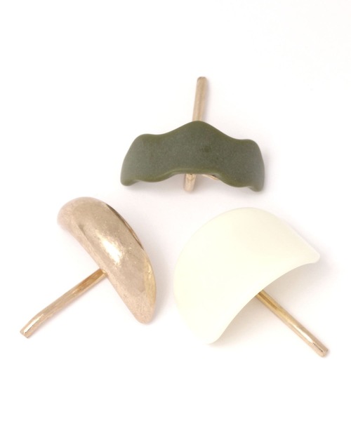 niko and...（ニコアンド）の「ヘアカフコンビ3個セット（ヘアピン・レディース・アイボリー/オレンジ/ブラウン・0）」の5枚目の写真