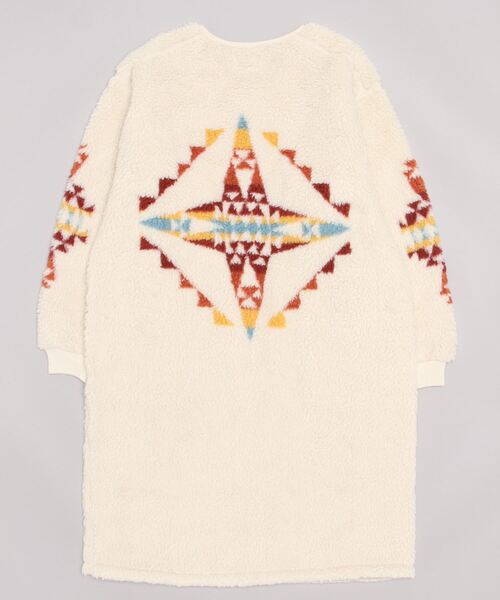 PENDLETON(ペンドルトン)の「【 PENDLETON / ペンドルトン 】ボアジップロングカーディガン Boa Zip Crewneck 2475-9106 MNY(ブルゾン・レディース・ブラック/アイボリー・FREE)」の8枚目の写真