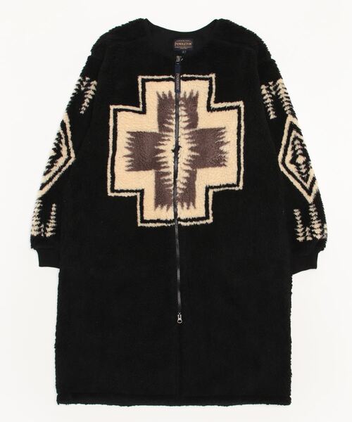PENDLETON(ペンドルトン)の「【 PENDLETON / ペンドルトン 】ボアジップロングカーディガン Boa Zip Crewneck 2475-9106 MNY(ブルゾン・レディース・ブラック/アイボリー・FREE)」の17枚目の写真
