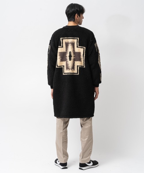 PENDLETON(ペンドルトン)の「【 PENDLETON / ペンドルトン 】ボアジップロングカーディガン Boa Zip Crewneck 2475-9106 MNY(ブルゾン・レディース・ブラック/アイボリー・FREE)」の15枚目の写真