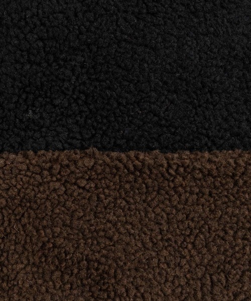 Rocky Monroe（ロッキーモンロー）の「オーバーサイズ ボアフリースブルゾン ジップアップジャケット（ブルゾン・レディース・ブラウン/グレー/グリーン/マスタード/ブラック×グレー/ホワイト×グリーン/ホワイト×ブルー/ホワイト×ブラック/ホワイト×グレー/ブラック×パープル/レッド・L/M/XL）」の22枚目の写真