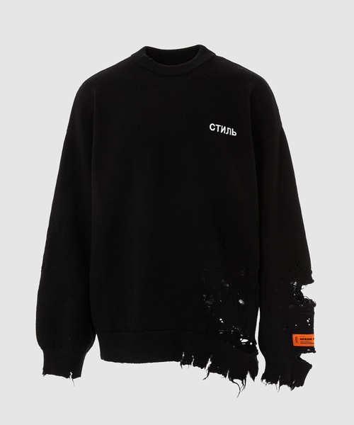 HERON PRESTON ヘロンプレストン　切替　ゆったりセーター　ニット HERON PRESTON ヘロンプレストン 切替 ゆったりセーター ニット