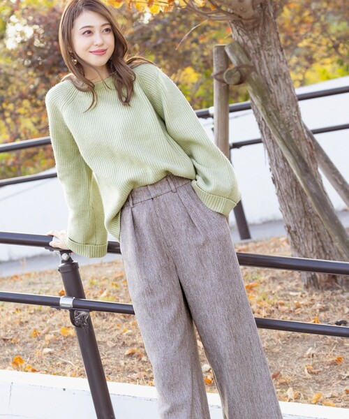 Tiaclasse(ティアクラッセ)の「【洗える】ツイードカルゼワイドパンツ(その他パンツ・レディース・ブラウン/グレイッシュベージュ/オフホワイト・XL/XXL)」の19枚目の写真