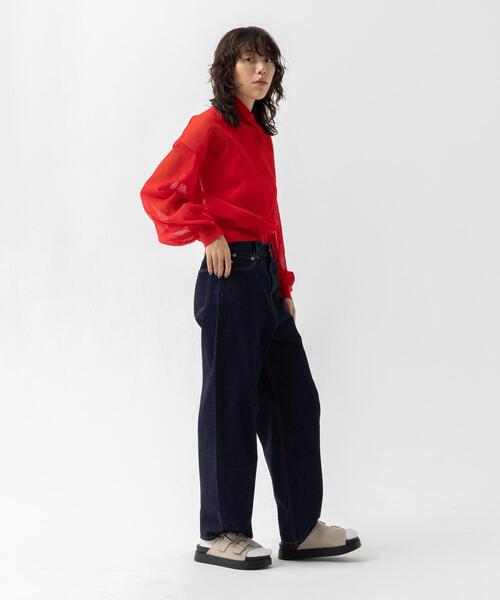 CITEN（シテン）の「＜CITEN＞シアー ハイネック ニット（ニット/セーター・レディース・イエロー/レッド・FREE）」の13枚目の写真