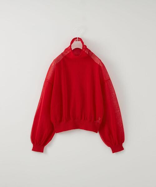 CITEN（シテン）の「＜CITEN＞シアー ハイネック ニット（ニット/セーター・レディース・イエロー/レッド・FREE）」の20枚目の写真