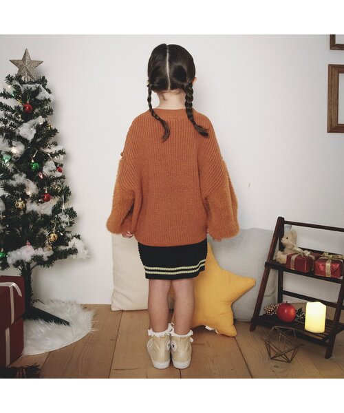 BREEZE（ブリーズ）の「ケーブルニットスカート_ウォッシャブル（スカート・キッズ・アイボリー/ネイビー・140/120/100/90）」の6枚目の写真