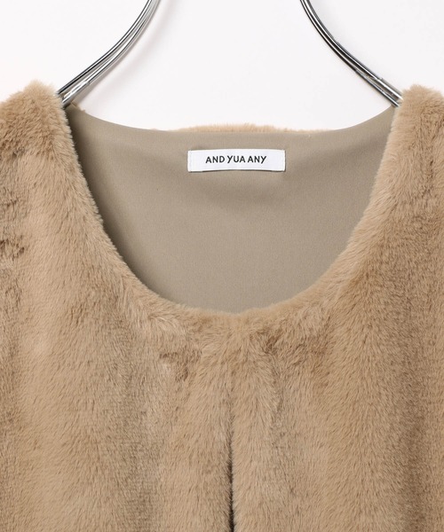 GLOBAL WORK(グローバルワーク)の「ファーベスト/AND YUA ANY/176307(ベスト・キッズ・アイボリー/ベージュ・FREE)」の11枚目の写真