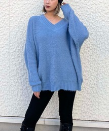 SPIRALGIRL | オフショルシャギーチュニックニットワンピース(ワンピース)