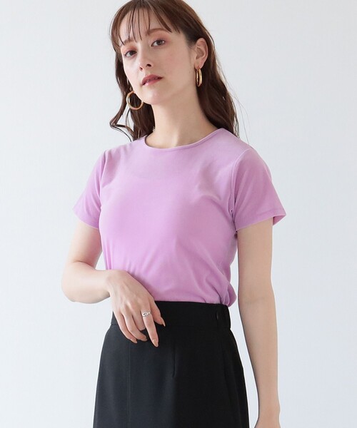 Ray BEAMS(レイビームス)の「Ray BEAMS / シアー ベロア ストレッチ Tシャツ(Tシャツ/カットソー・レディース・オフホワイト/ライトブルー/ピンク・ONE SIZE)」の17枚目の写真