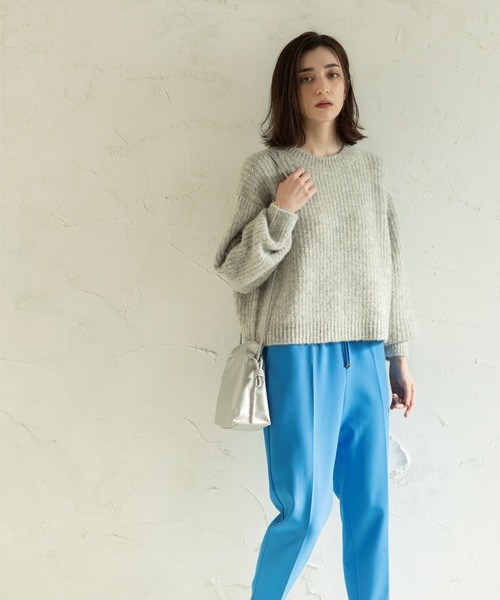 OPAQUE.CLIP（オペークドットクリップ）の「◆【Ｃ】アルパカブレンドバルキーニット（ニット/セーター・レディース・ライトベージュ/グレー/オレンジ・38）」の9枚目の写真