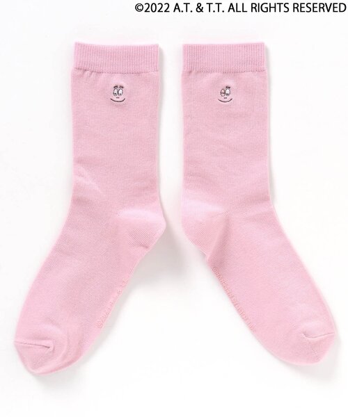 apres les cours（アプレレクール）の「バーバパパワンポイントソックス(おとな)（ソックス/靴下・レディース・チャコール/ピンク/アイボリー・27/24）」の10枚目の写真