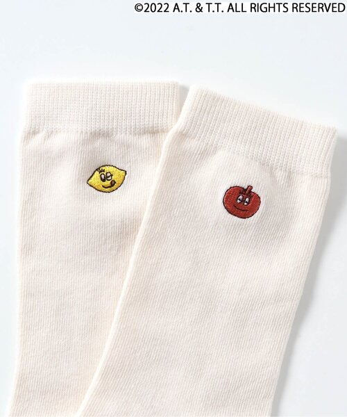 apres les cours（アプレレクール）の「バーバパパワンポイントソックス(おとな)（ソックス/靴下・レディース・チャコール/ピンク/アイボリー・27/24）」の11枚目の写真