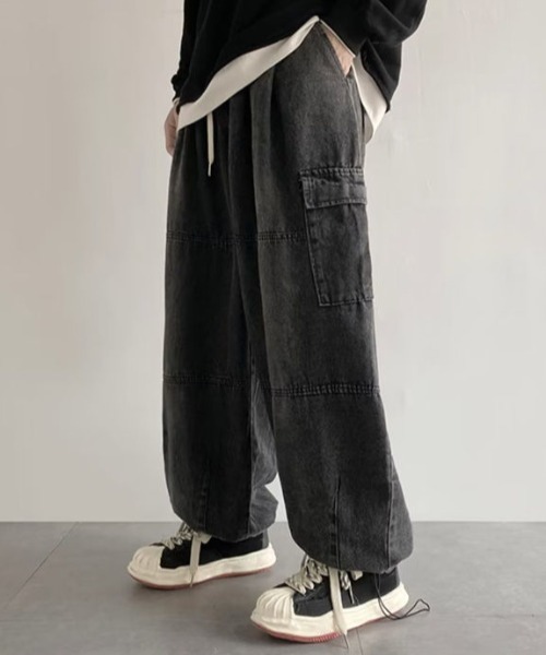 MGV(エムジーヴィー)の「2wayデニムカーゴパンツ(デニムパンツ・メンズ・ブルー/ブラック・MEDIUM/LARGE/X-LARGE)」の10枚目の写真