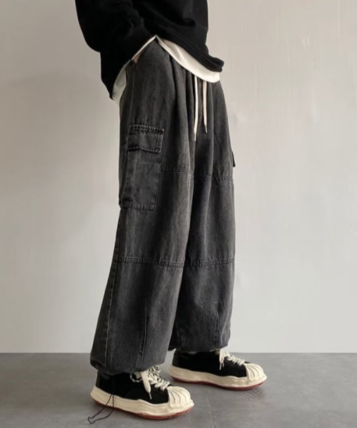 MGV(エムジーヴィー)の「2wayデニムカーゴパンツ(デニムパンツ・メンズ・ブルー/ブラック・MEDIUM/LARGE/X-LARGE)」の12枚目の写真