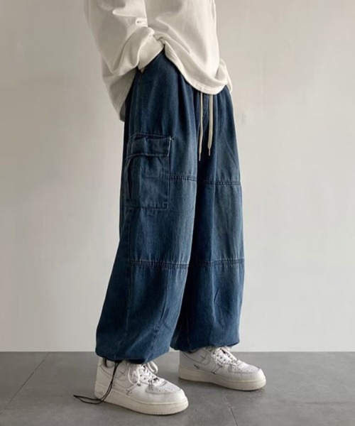 MGV(エムジーヴィー)の「2wayデニムカーゴパンツ(デニムパンツ・メンズ・ブルー/ブラック・MEDIUM/LARGE/X-LARGE)」の21枚目の写真