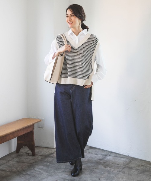 LEPSIM（レプシィム）の「【ゼロかる】A4トートバッグ　176622（トートバッグ・レディース・ブラック/ベージュ/アイボリー・ONE SIZE）」の5枚目の写真