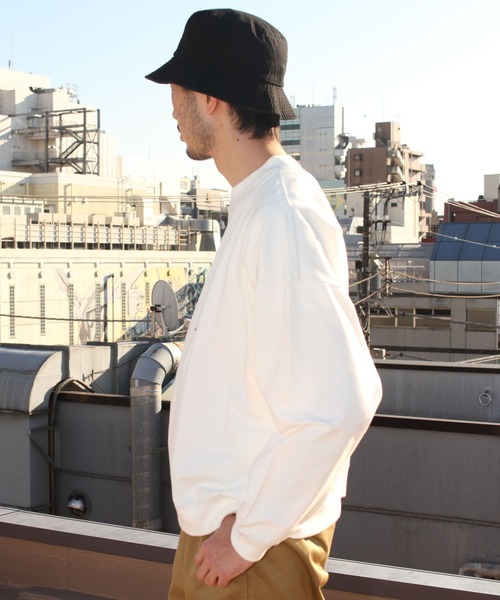 GYMPHLEX（ジムフレックス）の「GYMPHLEX/ジムフレックス　クルーネックロングスリーブTEE　CREWNECK LONGSLEEVE TEE GY-C0102 HWJ（Tシャツ/カットソー・メンズ・チャコールグレー/グリーン/ネイビー/オフホワイト・M/L）」の6枚目の写真